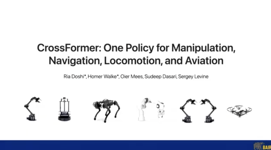 CrossFormer: One Policy for Manipulation, Navigation, Locomotion, and Aviation